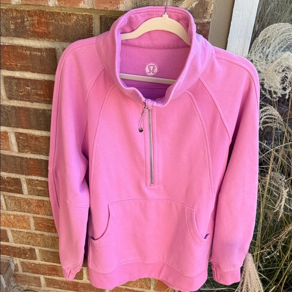 lululemon athletica L Oversized Half Zipped Oversized Pink Hoodie~ pls read! - Picture 7 of 13